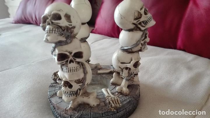 Ceniceros: RARO CENICERO CALAVERAS ESQUELETOS - Foto 2
