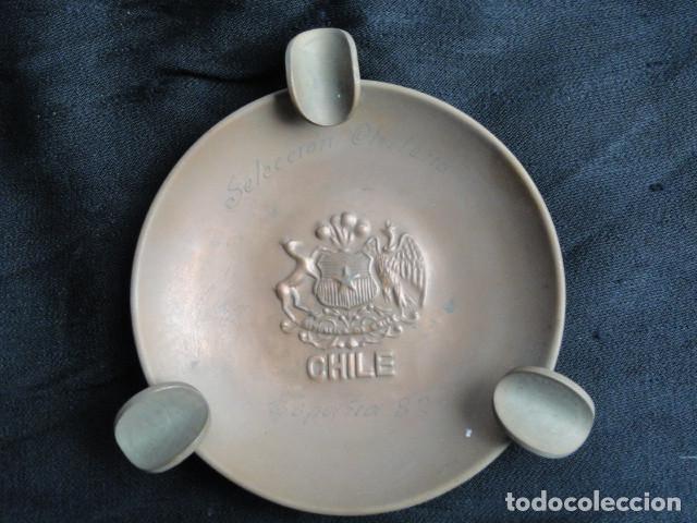 Ashtrays: CENICERO METAL CHILE ESPA&Ntilde;A MUNDIAL '82