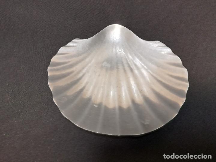 Ashtrays: CENICERO DE ALUMINIO - SOUVENIR DE MEXICO - MOTIVO CONCHA OSTRA VIEIRA