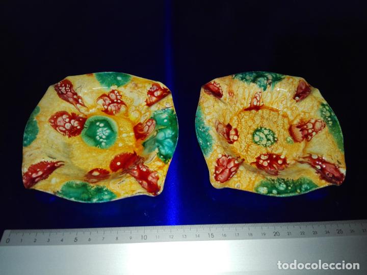 Ashtrays: lote 2 ceniceros-esmaltados-artesanales-nuevos-ver fotos
