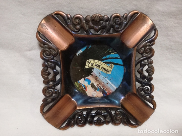 Cendriers: ANTIGUO CENICERO DE METAL NO FERROSO - SOUVENIR DE GRAN CANARIA, ISLAS CANARIAS