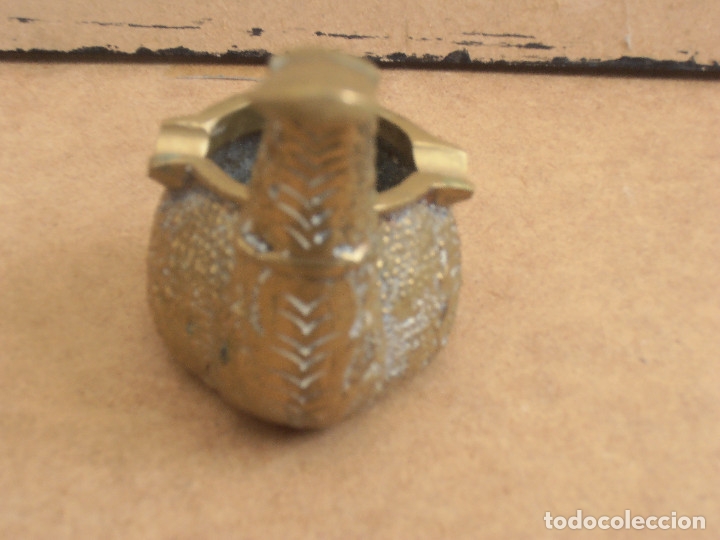 Ceniceros: ANTIGUO CENICERO DE BRONCE MACIZO EN FORMA DE PIPA. - Foto 7