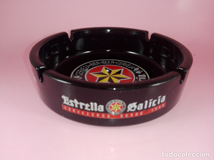 Ceniceros: CENICERO-ESTRELLA GALICIA-NEGRO-PRECIOSO-COLECCIONISTAS-VER FOTOS