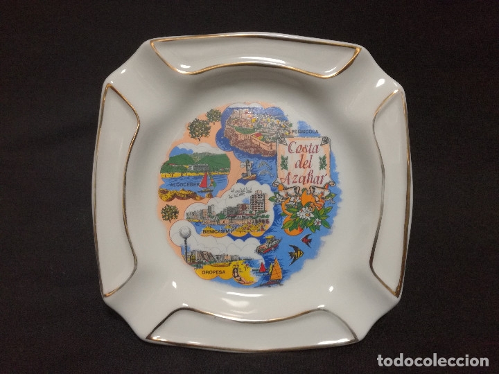 Ashtrays: CENICERO CERAMICA - SOUVENIR COSTA DEL AZAHAR - PE&Ntilde;ISCOLA, ALCOCEBER, BENICASIM, OROPESA