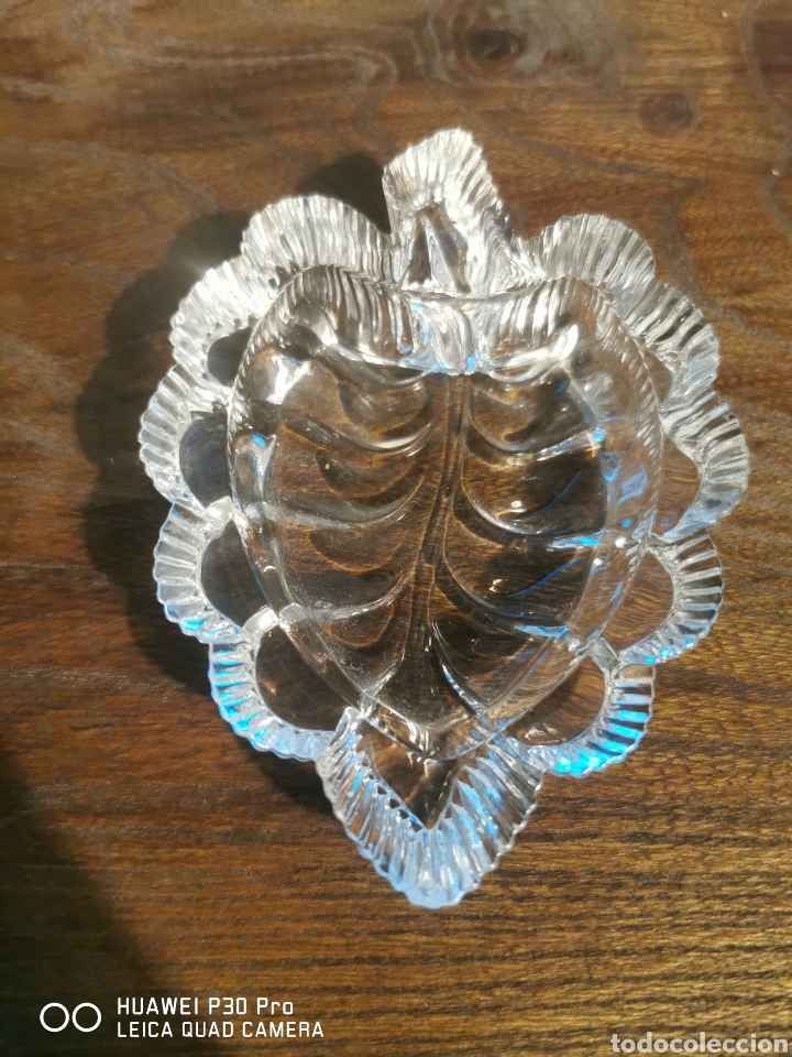 Ceniceros: cenicero de cristal con forma de hoja - Foto 2
