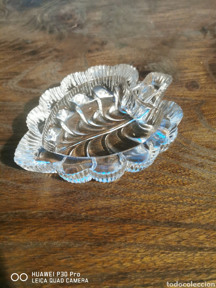 Ceniceros: cenicero de cristal con forma de hoja - Foto 1