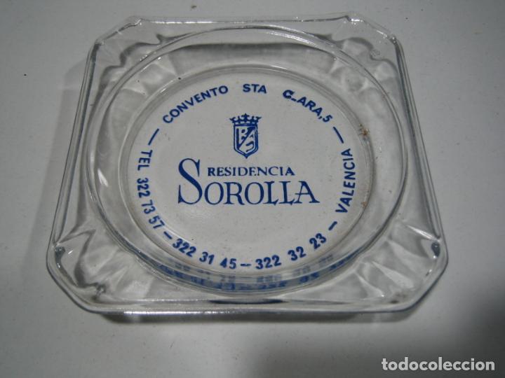 Aschenbecher: Antiguo cenicero con publicidad. Residencia Sorolla. Valencia