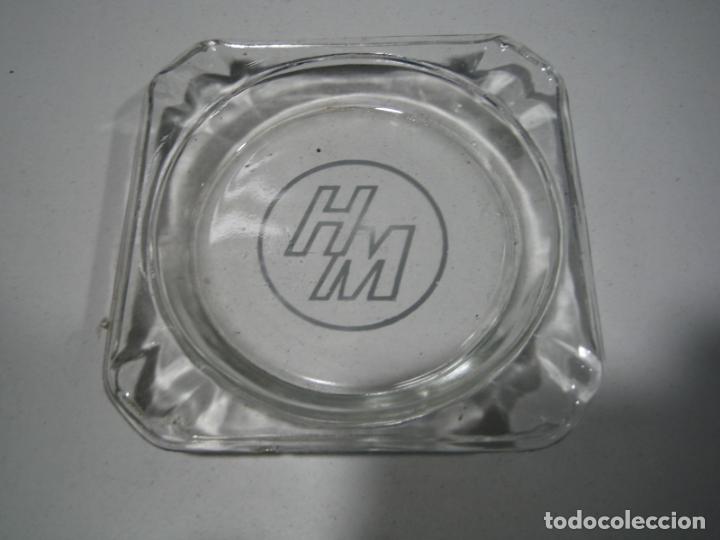 Cendriers: Antiguo cenicero con publicidad HM