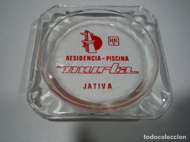 Cendriers: Antiguo cenicero con publicidad. Residencia Murta. Jativa