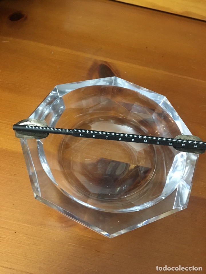 Cinzeiros: Cenicero cristal con detalles de plata 925