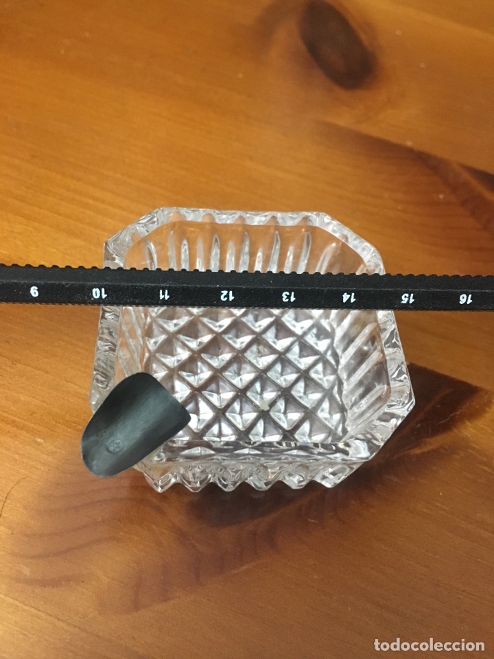 Cinzeiros: Peque&ntilde;o Cenicero Cristal con detalle de plata 925