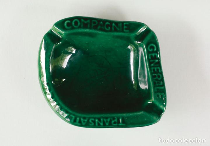 Ashtrays: CENICERO de cer&aacute;mica COMPAGNIE GENERALE TRANSATLANTIQUE. VINTAGE. D&Eacute;CADA DE LOS A&Ntilde;OS 50.