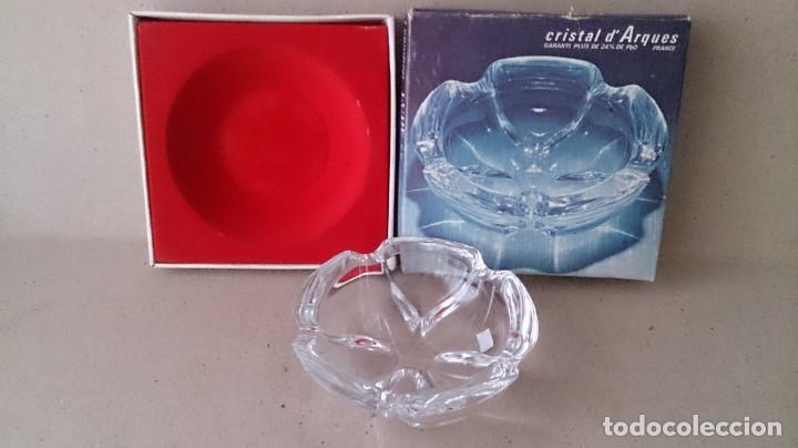Aschenbecher: CENICERO DE CRISTAL D&rdquo;ARQUES FIRMADO CAJA ORIGINAL