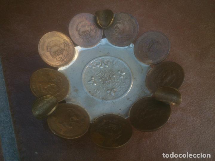 Ceniceros: Cenicero de Motivos de 50 centavos Estados Unidos Mexicanos. 11 cm. di&aacute;metro.