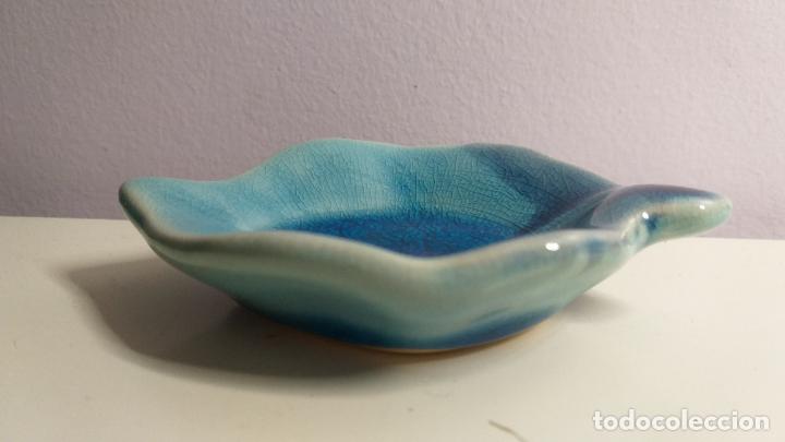 Ceniceros: Cenicero con forma de hoja. Azul - Foto 3