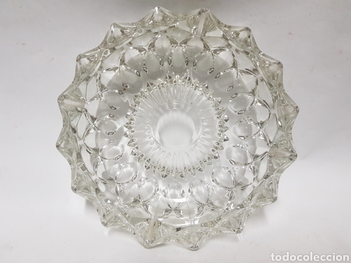 Cendriers: Cenicero de cristal &oacute;ptico antiguo