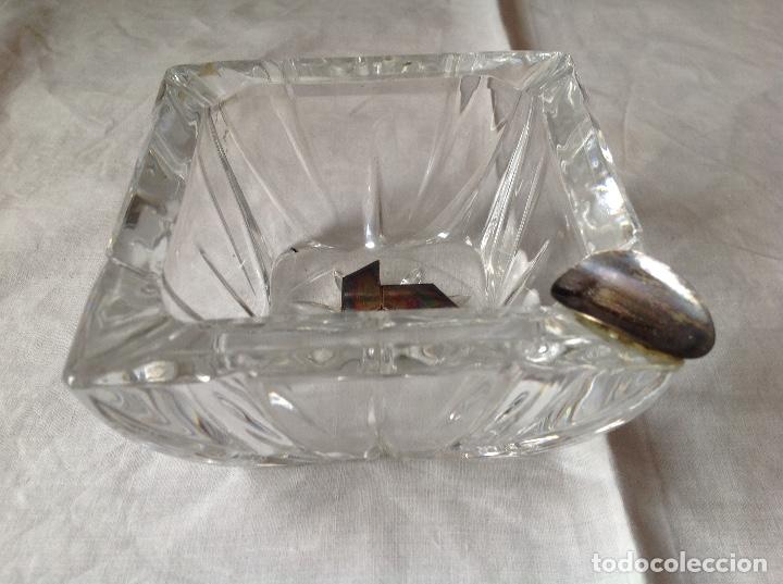 Ceniceros: Cenicero de cristal y plata - Foto 2