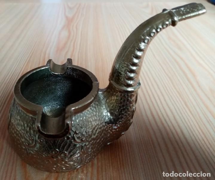 Ceniceros: CENICERO DE BRONCE EN FORMA DE PIPA - Foto 7