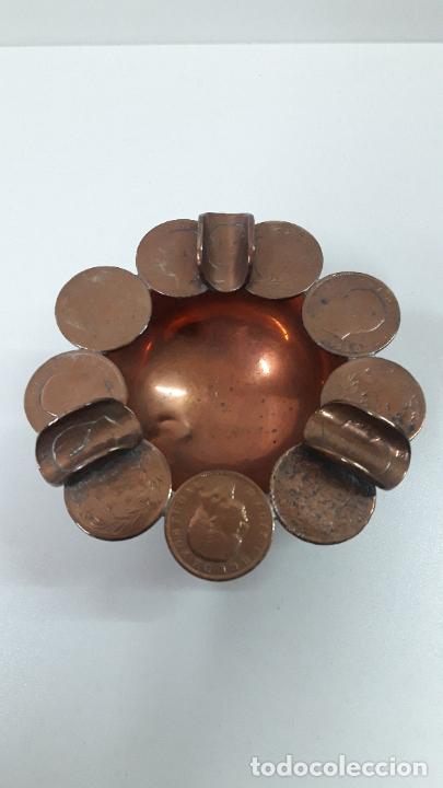 Ceniceros: CURIOSO CENICERO . REALIZADO CON MONEDAS . - Foto 3