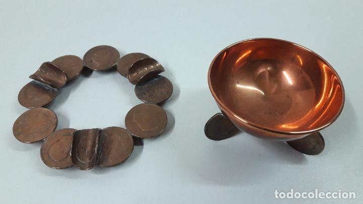 Ceniceros: CURIOSO CENICERO . REALIZADO CON MONEDAS . - Foto 5