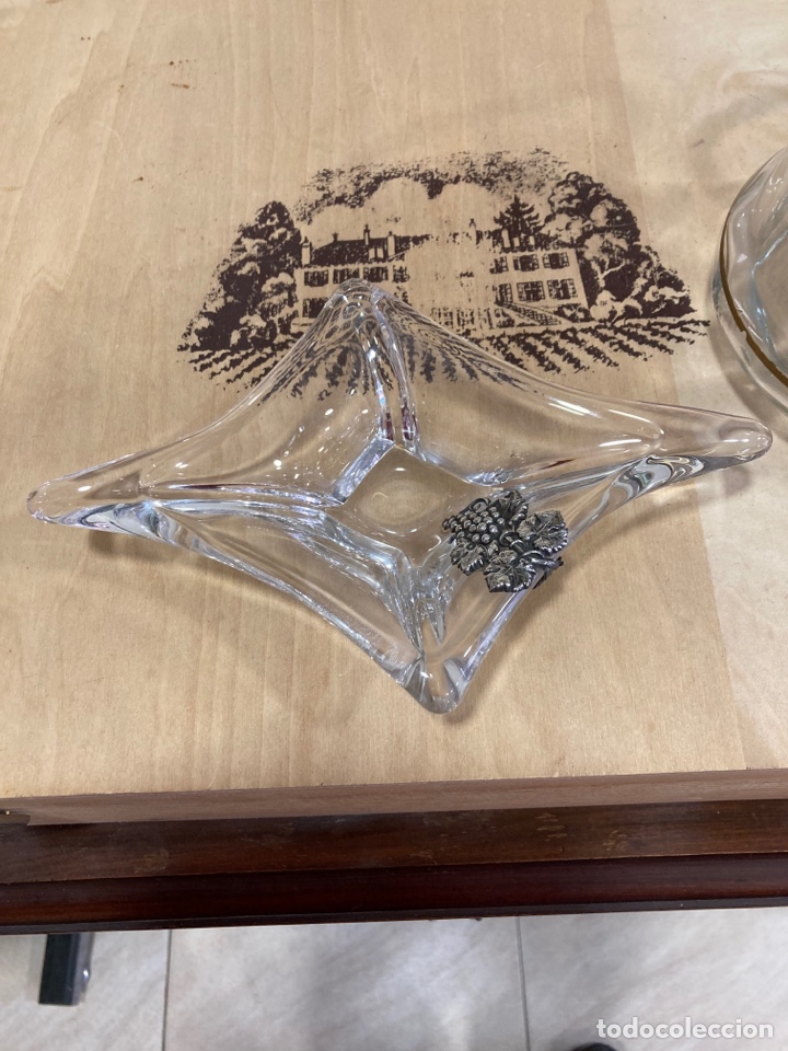 Ashtrays: Bonito cenicero cristal y plata