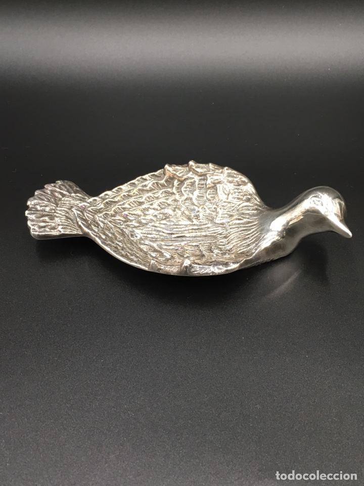 Ashtrays: ANTIGUO CENICERO VALENT&Iacute; - DE METAL PLATEADO - VINTAGE ORIGINAL