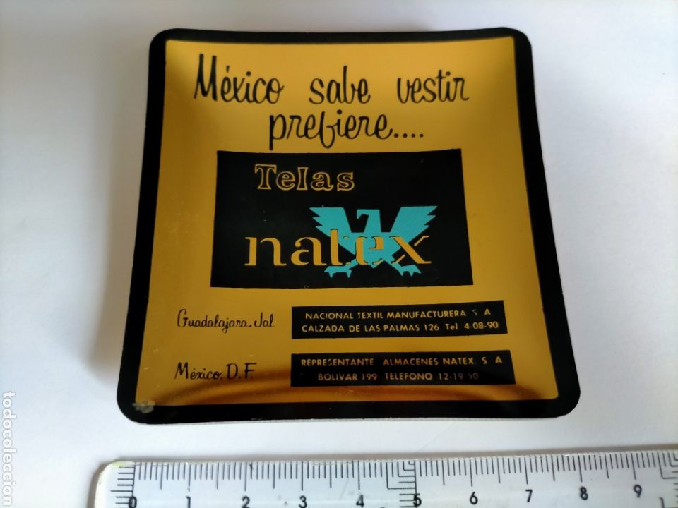 Cendriers: Cenicero Tarjetero met&aacute;lico de M&eacute;xico publicidad de TELAS NATEX