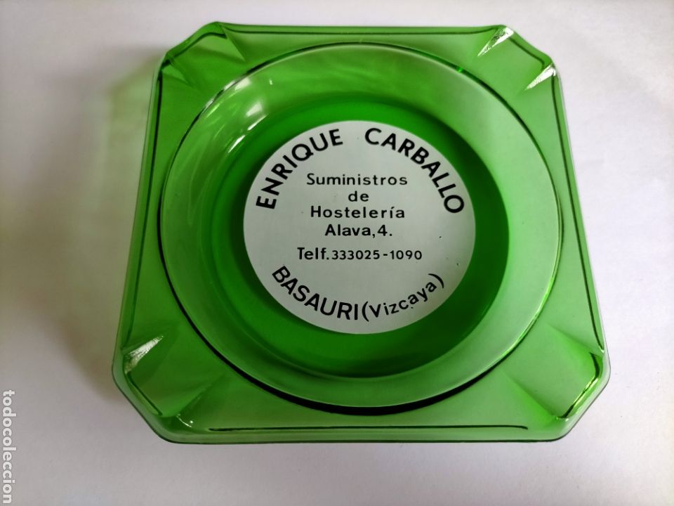 Cendriers: Cenicero de cristal publicidad de ENRIQUE CARBALLO SUMINISTROS DE HOSTELER&Iacute;A Basauri