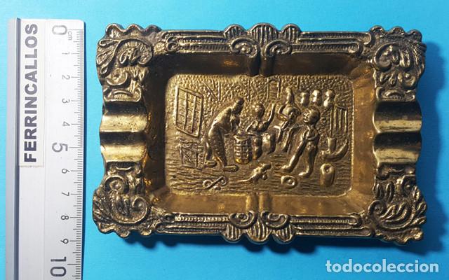 Aschenbecher: ANTIGUO CENICERO DE BRONCE 9 X 13 CM PESA 279 GRAMOS