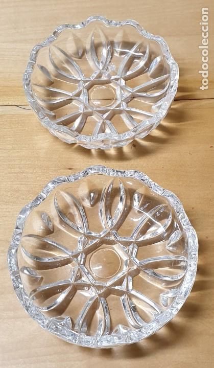 Aschenbecher: JUEGO DE 2 CENICEROS CRISTAL 8 CM. DI&Aacute;METRO