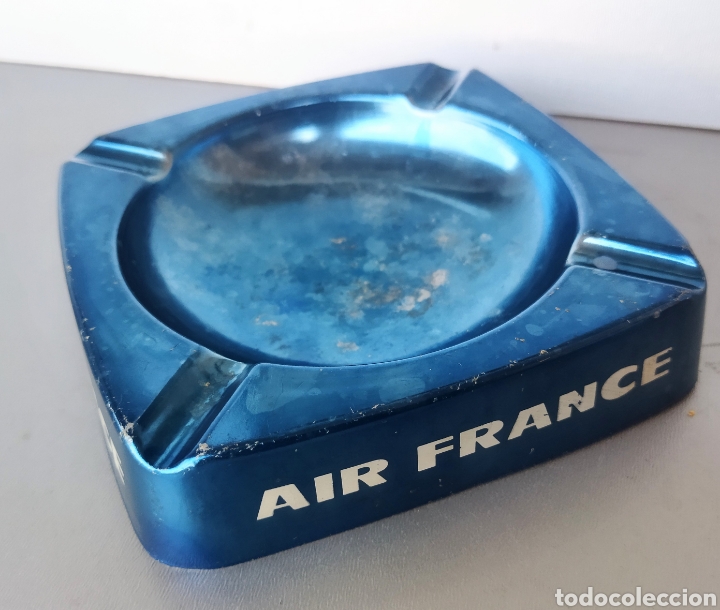 Ashtrays: Antiguo cenicero de aluminio publicitario.Air France