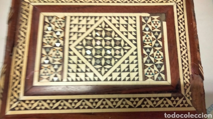 Ceniceros: ANTIGUA CAJA CIGARRILLOS EN TARACEA - Foto 6