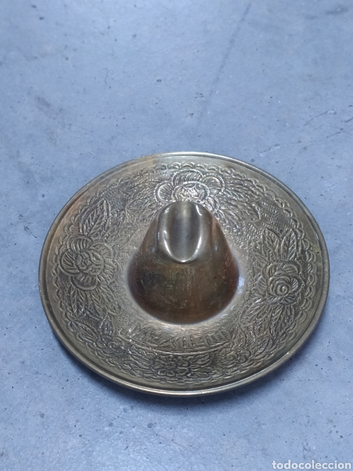 Ceniceros: SOMBRERO MEXICANO DE BRONCE - DI&Aacute;METRO 8,5CM - Foto 1