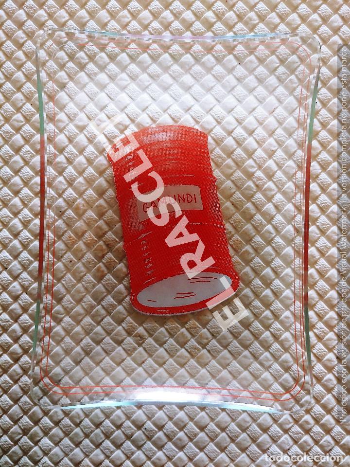 Ceniceros: CENICERO DE CRISTAL RECTANGULAR PUBLICIDAD DE GAMUNDI - Foto 1