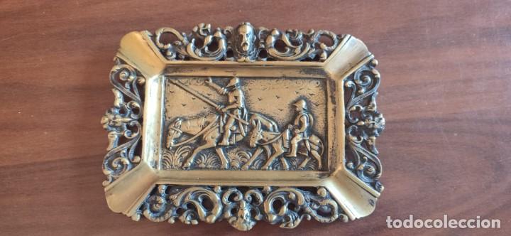 Ashtrays: PRECIOSO CENICERO DE BRONCE DON QUIJOTE Y SANCHO PANZA OBJETO DE DECORACION SOBREMESA