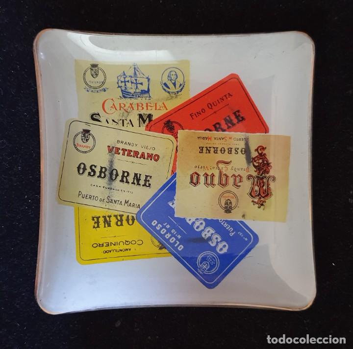 Ashtrays: AMG-1372 CENICERO CRISTAL ETIQUETAS OSBORNE