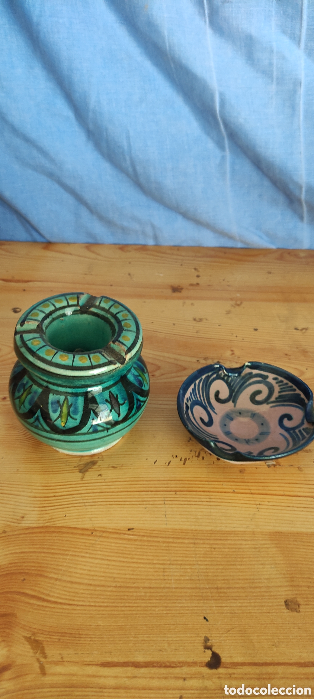 Ceniceros: PAREJA DE CENICEROS DE CERAMICA - Foto 2