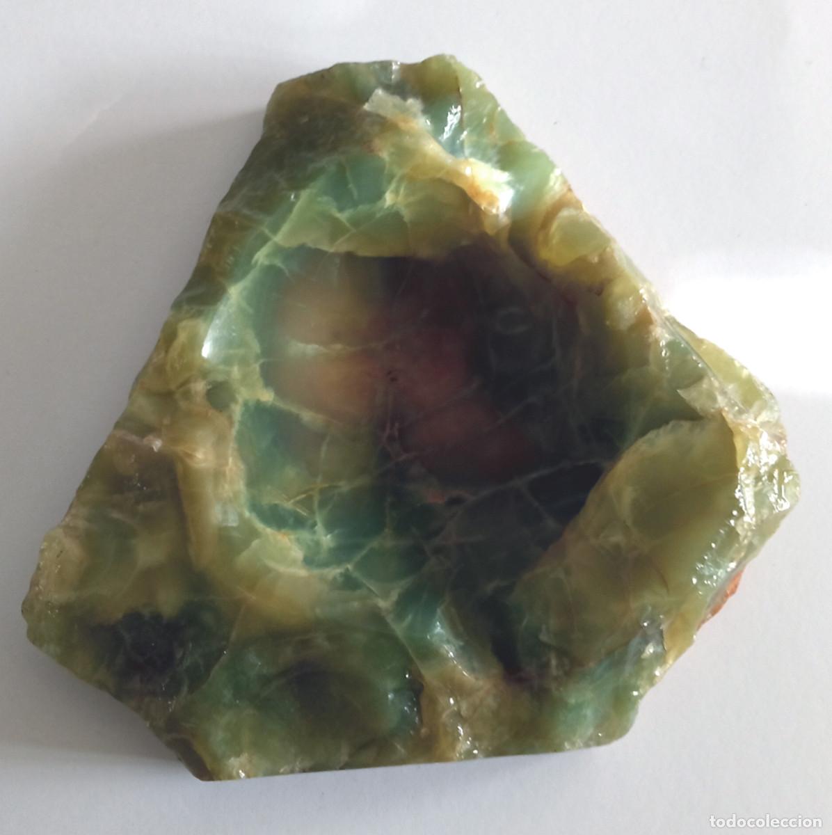 Cendriers: Antiguo cenicero de Onice verde.Siglo xx.Gran tama&ntilde;o 947g.