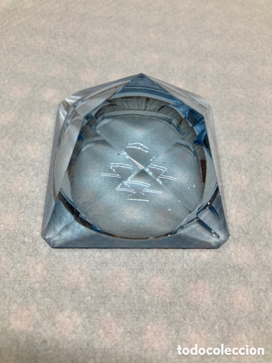 Ceniceros: Cenicero mini azul de cristal - Foto 2