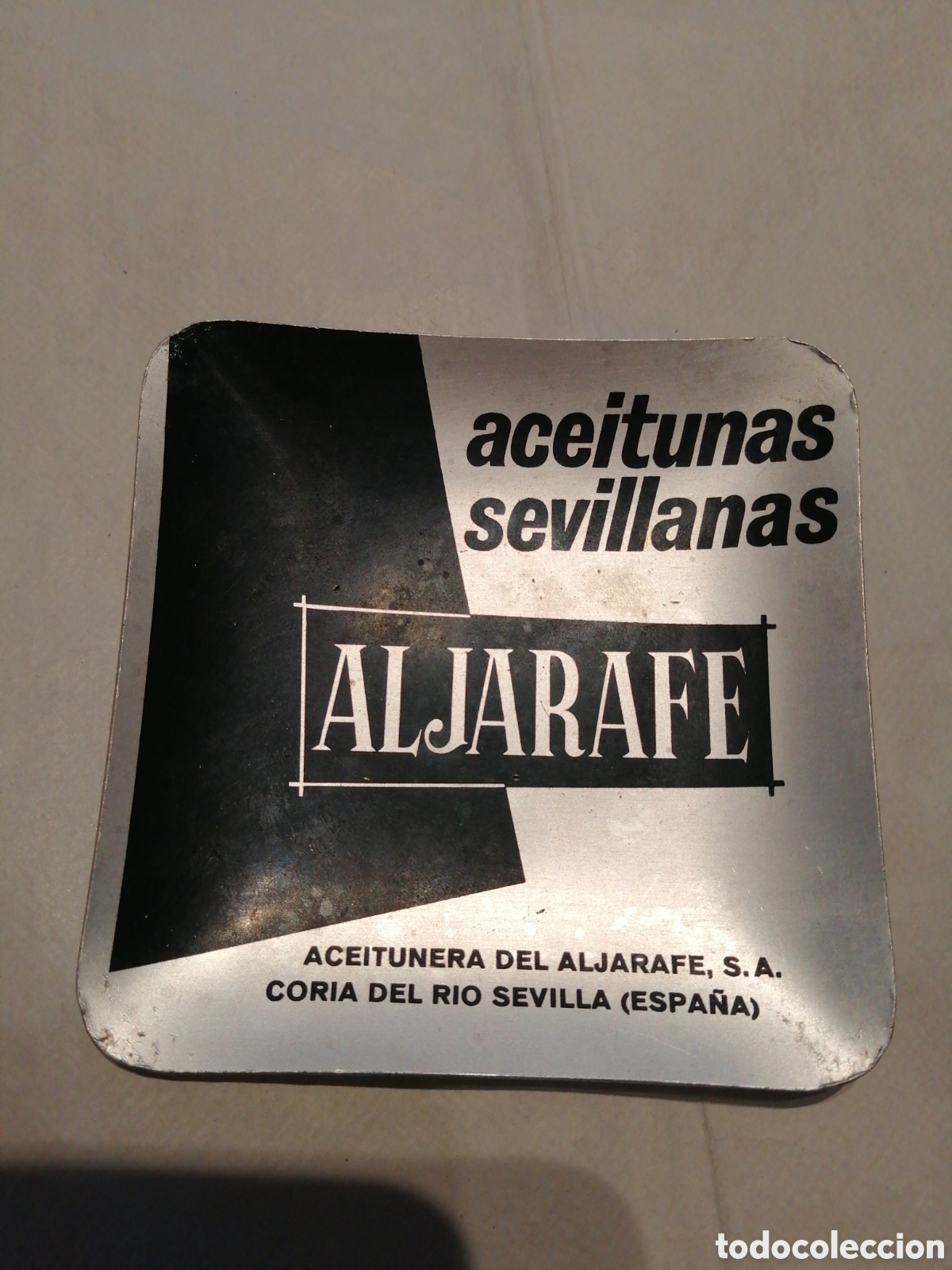 Cendriers: Cenicero de metal aceitunas sevillanas Aljarafe. Aceitunera Coria del r&iacute;o.