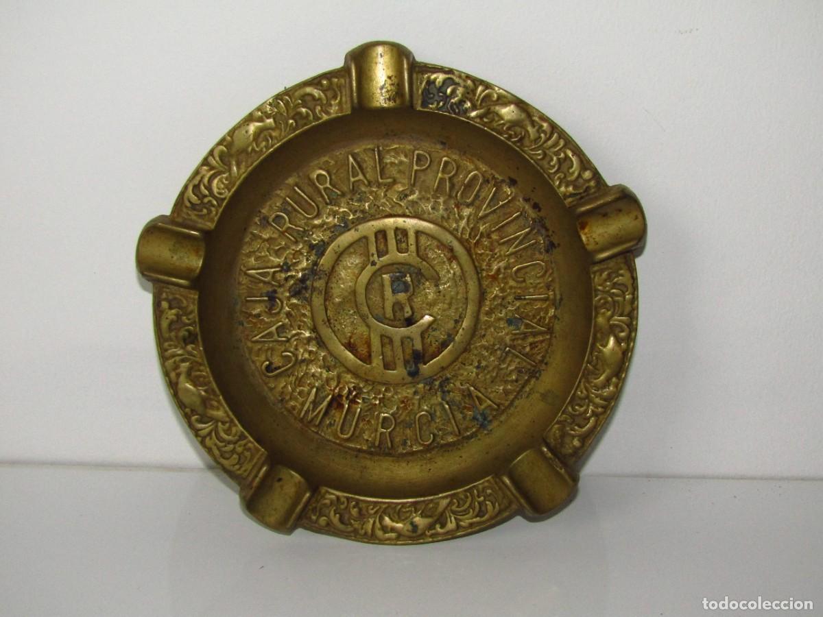 Cendriers: Cenicero de bronce Caja Provincial de Murcia. 19cm