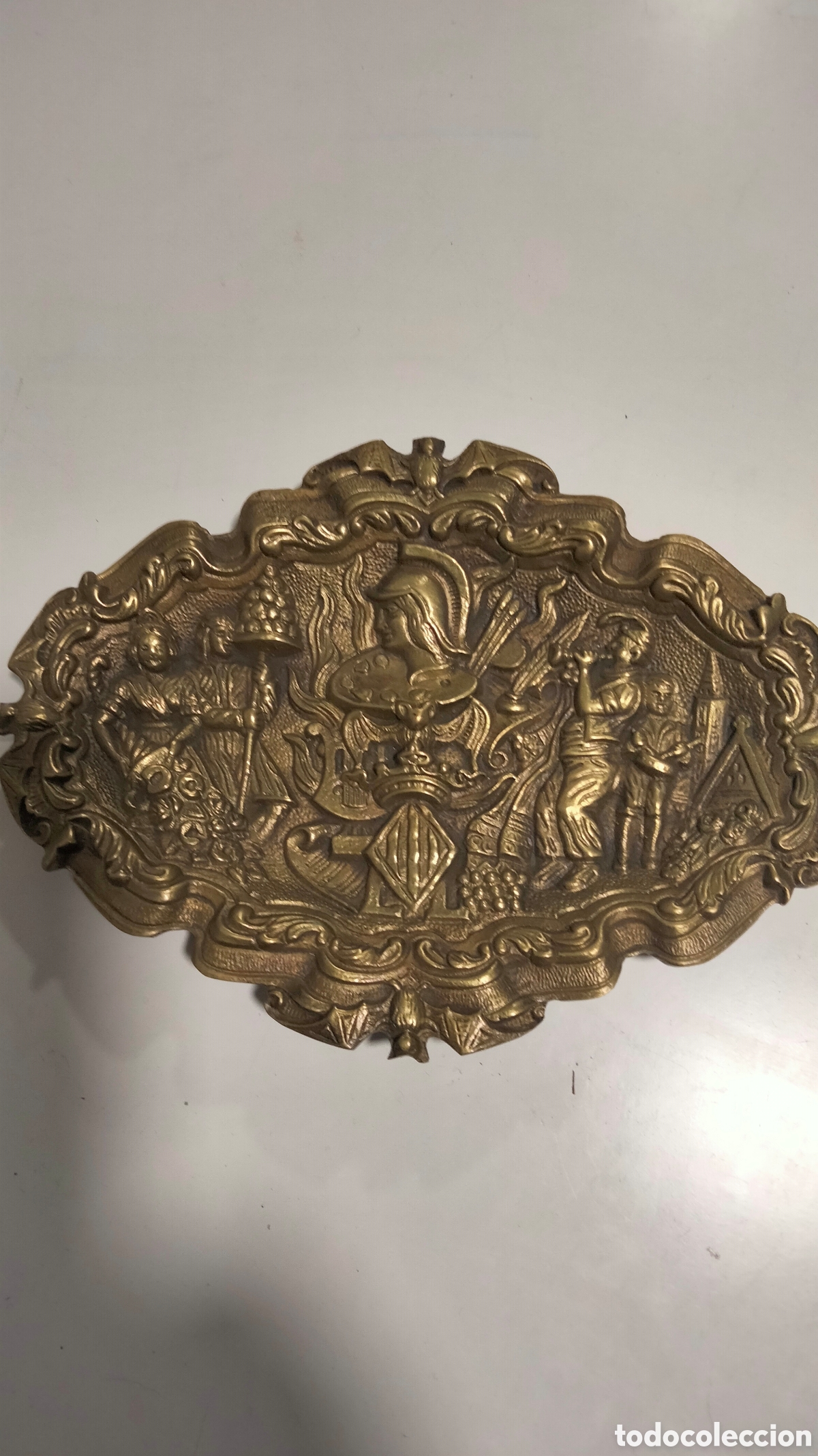 CENICERO -BANDEJA,DE BRONCE MACIZO