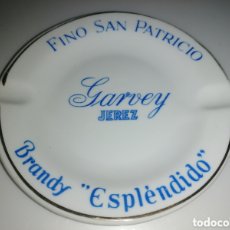 Ceniceros: ANTIGUO CENICERO, FINO SAN PATRICIO. GARVEY JEREZ. BRANDY ESPLÉNDIDO. Lote 400909464