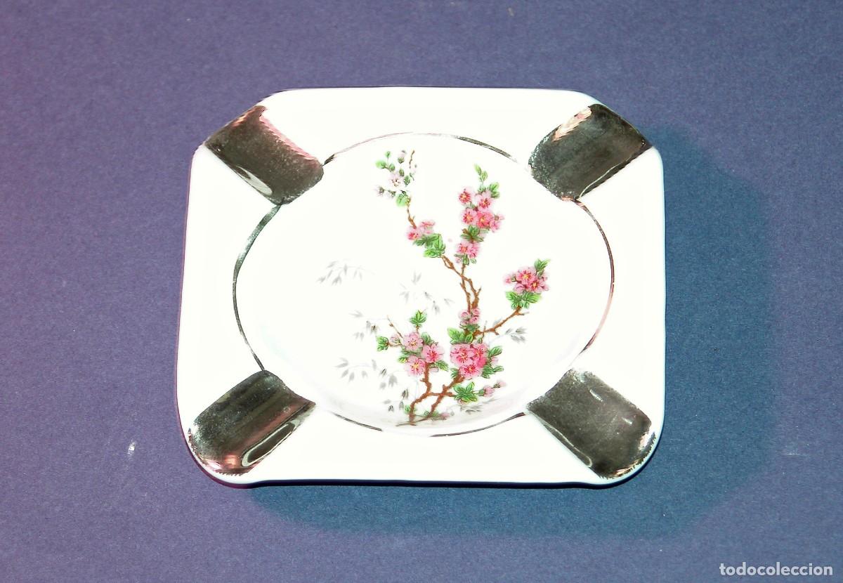 Ceniceros: CENICERO DE PORCELANA DECORADO. - Foto 1