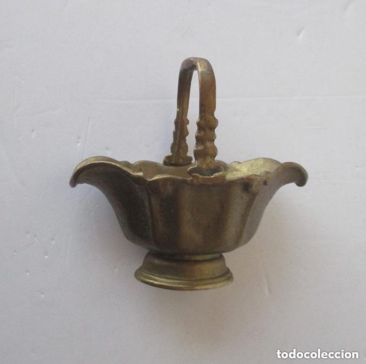 Cendriers: CENICERO CESTA EN METAL BRONCEADO