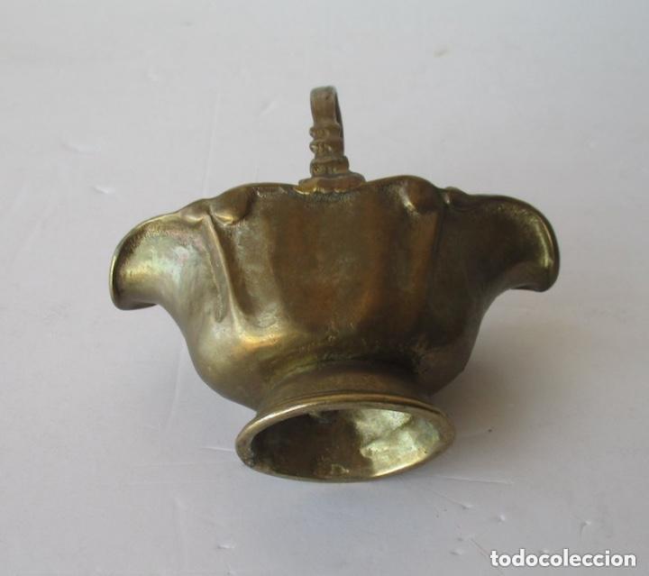 Ceniceros: CENICERO CESTA EN METAL BRONCEADO - Foto 3