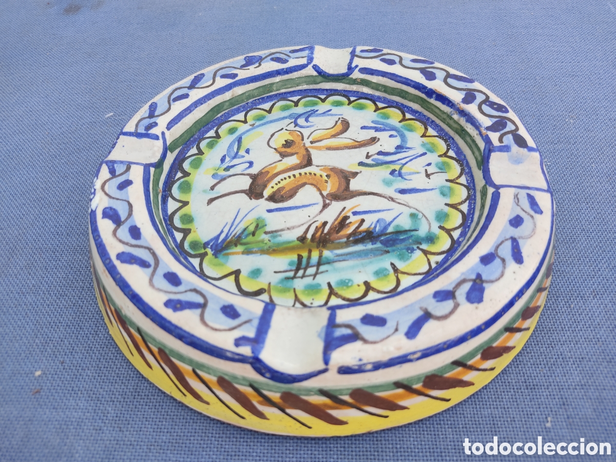 Ashtrays: interesante cenicero antiguo cer&aacute;mica Triana