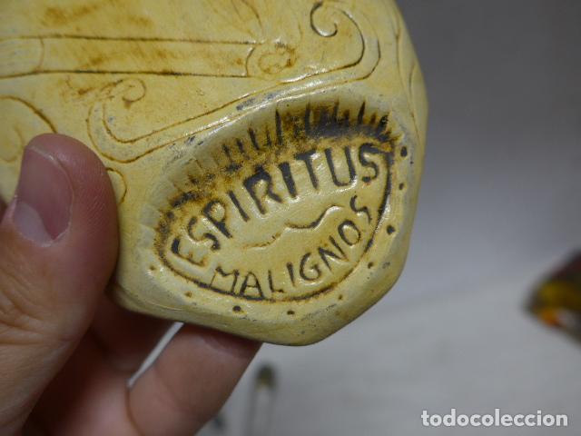 Ceniceros: Antiguo cenicero marcado de ESPIRITUS MALIGNOS, calavera, de risa, comico. - Foto 5