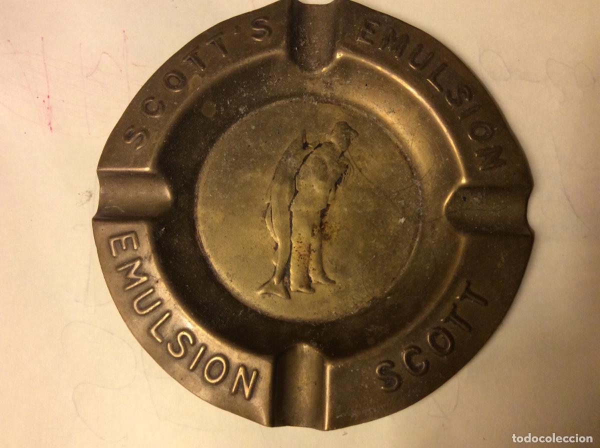 Cendriers: Cenicero de lat&oacute;n publicidad antiguo 10cm d&iacute;ametro