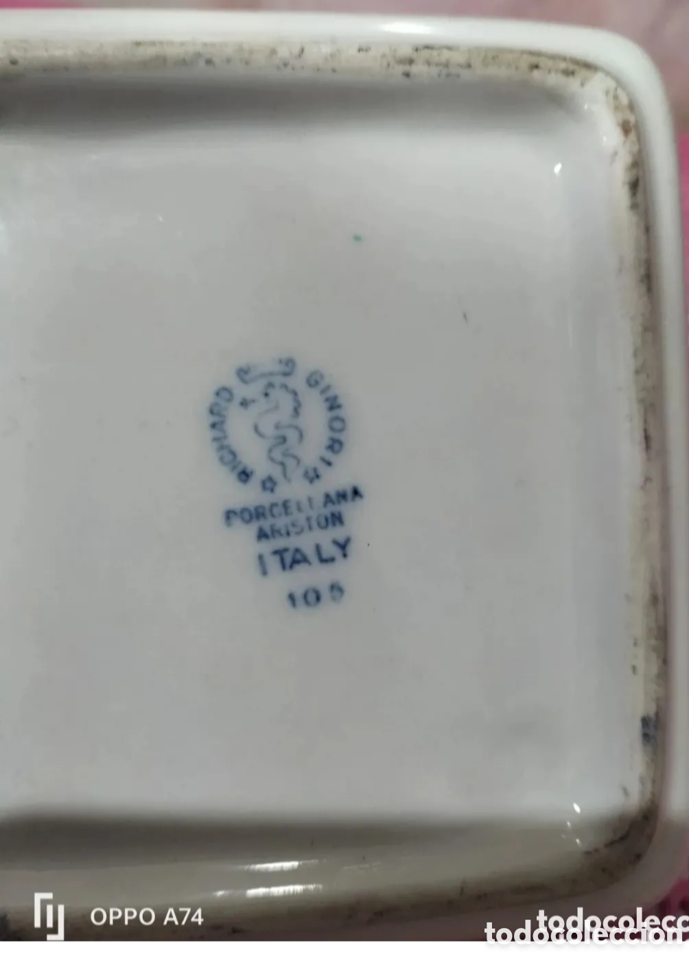 Ceniceros: Cenicero de porcelana Italiano.